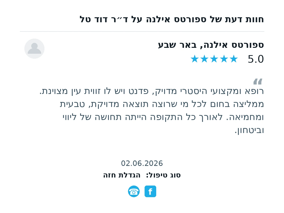 מקום לתמונת חוות דעת שלישית על ד״ר דוד טל